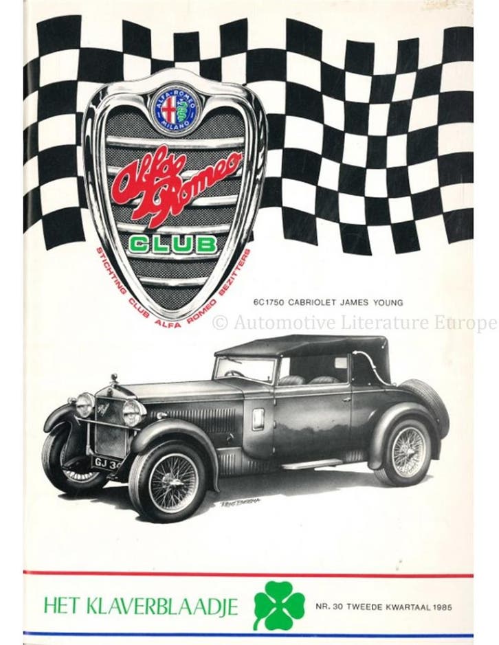1985 ALFA ROMEO CLUB HET KLAVERBLAADJE 30 NEDERLANDS, Boeken, Auto's | Folders en Tijdschriften