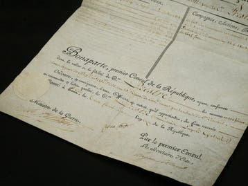 Signé ; Napoléon Bonaparte - Brevet de chef dEscadron -, Collections