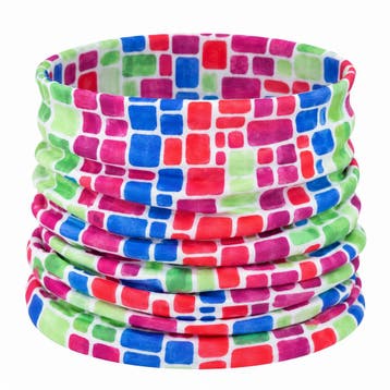 Haarband Multifunctioneel 45x25cm - Blokkenprint -, Nieuw