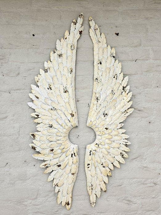 Figuur - Angel wings - XL - 103 cm (2) - Staal, Antiquités & Art, Antiquités | Livres & Manuscrits