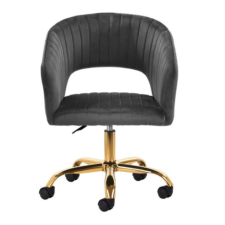 Elegante Velvet Draaistoel – Verrijdbaar en Verstelbaar, Huis en Inrichting, Stoelen, Nieuw, Verzenden