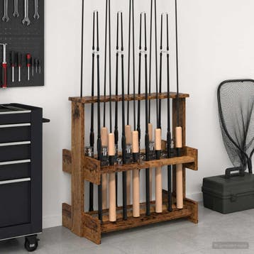 vidaXL Biljartkeu-stand Bewerkt hout 60 x 35 x 60 cm Oud, Verzenden