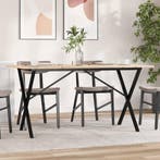 vidaXL Eettafel X-frame 140x80x75 cm massief grenenhout en, Verzenden, Nieuw