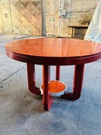 Tafel - Hout, Aluminium - Art Deco uitklapbare tafel, Antiek en Kunst