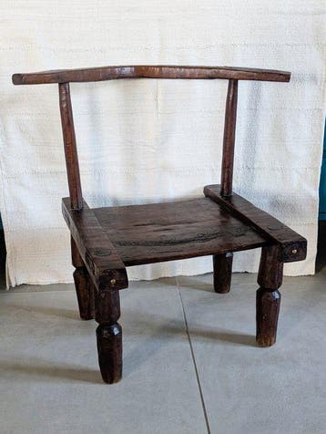 Stoel - Hout - Baoulé Ivoorkust 56 cm