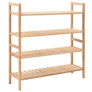 vidaXL Schoenenrek 69x26x81 cm massief walnotenhout, Verzenden