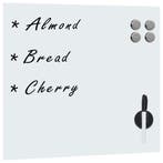 vidaXL Magneetbord voor aan de wand 60x60 cm glas, Verzenden, Nieuw in verpakking