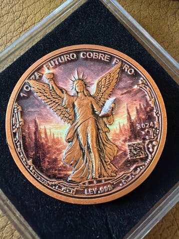 Mexico. Medal Libertad High Releigh - Color 1 oz (.999) mit
