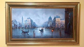Italiaanse school (XX) - Venezia, veduta serale - XL Format