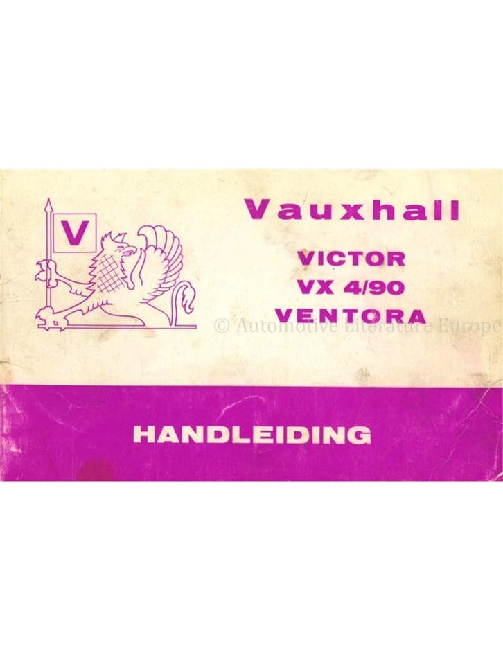 1972 VAUXHALL VICTOR | VX 4/90 | VENTORA INSTRUCTIEBOEKJE, Auto diversen, Handleidingen en Instructieboekjes