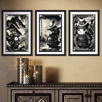 Æ (XX-XXI) - Samurai Pikachu (2026) – Rare Triptych |, Nieuw