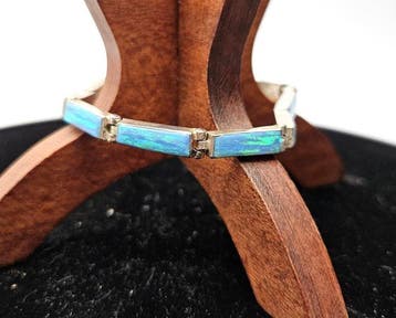 Zonder minimumprijs - Armband Sterlingzilver en opaal -, Nieuw