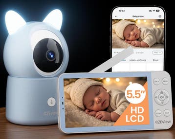 2K Babyfoon met camera | Tweede kansje | OP = OP, Kinderen en Baby's, Babyfoons, Verzenden, Zo goed als nieuw, 250 meter of meer