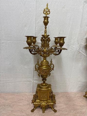 Candélabre - Bronze doré, Antiquités & Art