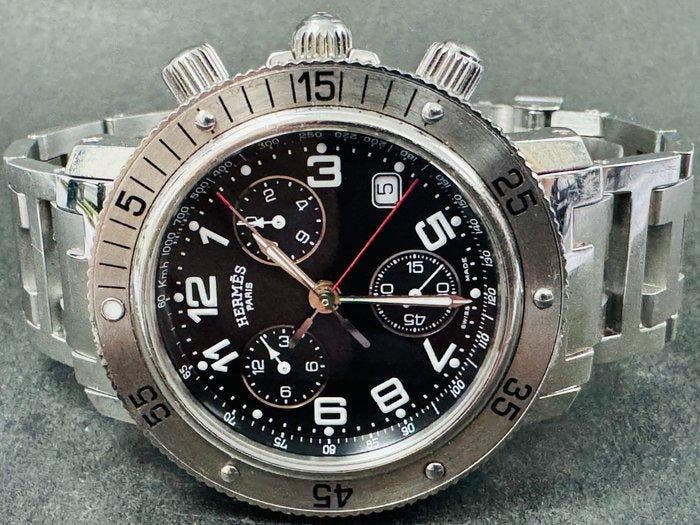 Hermès - Clipper Chronograph - CL2.910 - Homme - 2000-2010, Bijoux, Sacs & Beauté, Montres | Hommes