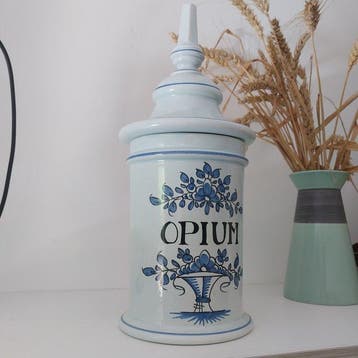 Pot de pharmacie - Céramique - Pot dapothicaire Opium