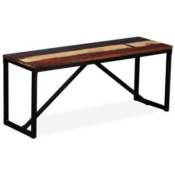 vidaXL Bankje 110x35x45 cm massief gerecycled hout, Verzenden