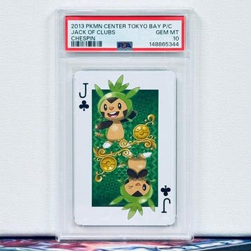 Pokémon Graded card - JACK OF CLUBS CHESPIN POKEMON CENTER