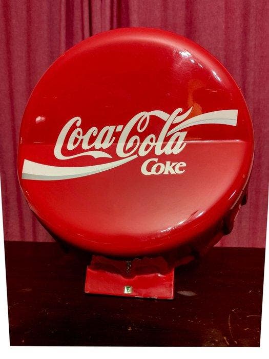 Coca-Cola - Coca-Cola, Grote emaille dop, Bar-dispenser -, Antiek en Kunst, Antiek | Wandborden en Tegels