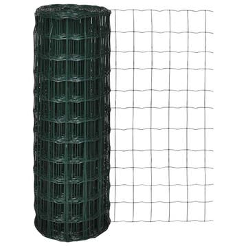 vidaXL Euro hek 10x1,2 m staal groen, Tuin en Terras, Verzenden, Nieuw