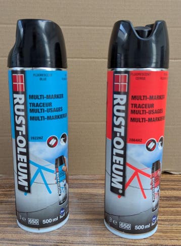 Rust-Oleum FLUO markeerspray (karton van 12), Overige kleuren, Nieuw, Ophalen of Verzenden, Verf
