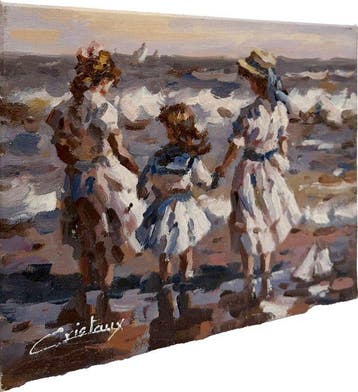Francis Cristaux (1950) - Trois Copines et le petit Voilier