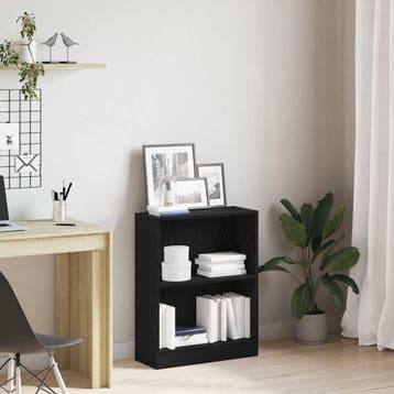 vidaXL Boekenkast 60 x 24 x 76 cm Bewerkt hout Zwart Eiken, Verzenden, Nieuw
