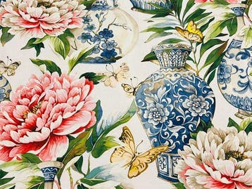 Geen minimumprijs!! Eleganza Fiorita: Prachtige katoenstof