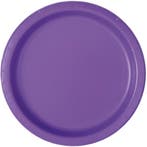 Paarse Borden Neon Rond 23cm 16st, Verzenden, Nieuw
