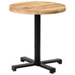 vidaXL Bistrotafel rond Ø70x75 cm ruw mangohout, Verzenden