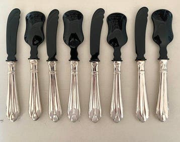Robbe & Berking - Ménagère (8) - Argent 925 - Set de caviar