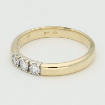Bague - 14 carats Or jaune Diamant (Naturelle), Nieuw