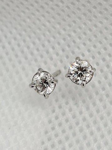 Ensemble de bijoux 3 pièces - 14 carats Or blanc - 0.84ct., Bijoux, Sacs & Beauté, Bijoux anciens