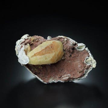 Museum! UV CALCITE met HEMATITE & QUARTZ Frizington, Cumbria, Verzamelen, Mineralen en Fossielen