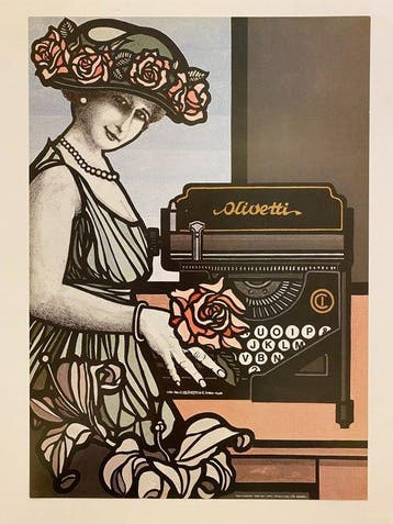 Flavio Costantini - Mata Hari OLIVETTI - Années 1980