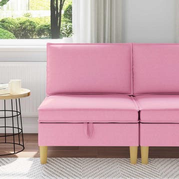vidaXL Sofa met opslag Stof, Huis en Inrichting, Zetels | Zetels, Verzenden, Nieuw