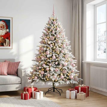 vidaXL Kunstkerstboom met kerstbal 180 cm 300 LEDs Warmwit, Diversen, Verzenden, Nieuw