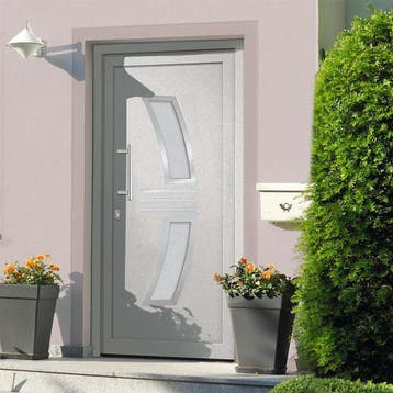 vidaXL Voordeur 88x200 cm wit, Doe-het-zelf en Bouw, Verzenden, Nieuw