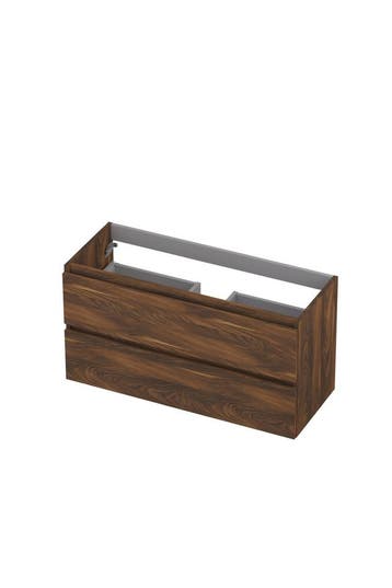 Onderkast INK 2 laden greeploos met houten keerlijst 100 cm, Ophalen of Verzenden, Nieuw, Bad