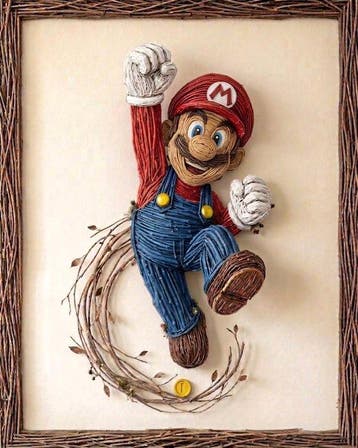 AT9 - Diptych - Mario & Luigi: Jump in the Wood