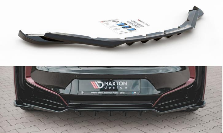Maxton Design Splitter + Vinnen Achter Glans Zwart BMW B3692, Autos : Pièces & Accessoires, Carrosserie & Tôlerie