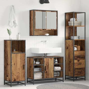 vidaXL Badkamermeubel Set Oud Hout 35 x 37,5 x 166 cm, Verzenden, Nieuw