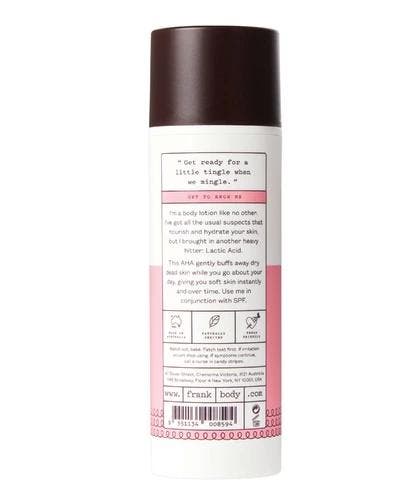 Frank Body Smoothing AHA Body Lotion (Bodylotion), Bijoux, Sacs & Beauté, Beauté | Soins du corps, Envoi