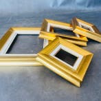 Cadre (4) - Bois, dorure à la feuille dor, Antiquités & Art