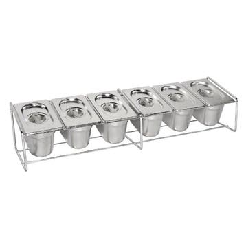 GN-bakhouder | RVS | 6x 1/9 GN of 4x 1/6 GN |, Verzenden, Nieuw in verpakking