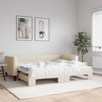vidaXL Slaapbank met onderschuifbed 90x200 cm stof, Verzenden, Nieuw