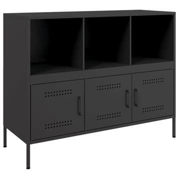 Dressoir Zwart | Retour Deal | 54% Korting, Huis en Inrichting, Gebruikt, 100 tot 150 cm, Verzenden, Metaal