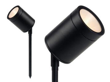 Veiling - 6x Prikspot tuinlamp GU10 fitting zand zwart draai, Nieuw