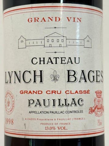 1998 Chateau Lynch-Bages - Pauillac 5ème Grand Cru Classé -, Collections