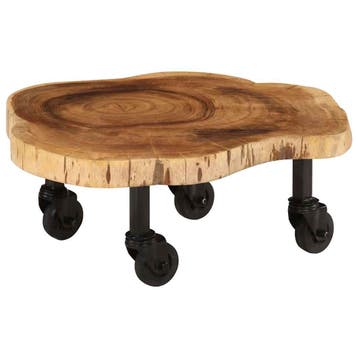 vidaXL Salontafel 60x55x25 cm massief acaciahout, Verzenden, Nieuw